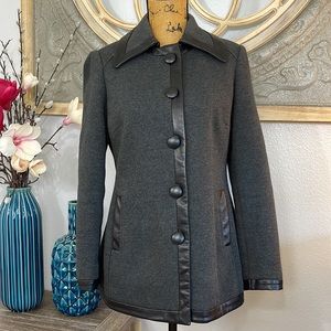 INC • Trench Coat // Cotton/Faux leather Sz: MP